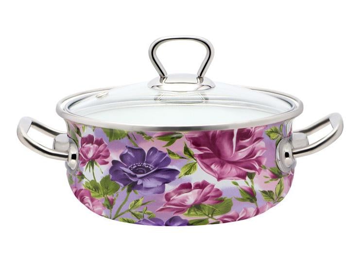 Каструля емальована Анжеліка 1,5 л (1154) - фото 1 Каструля емальована Анжеліка 1,5 л (1154) - фото 1