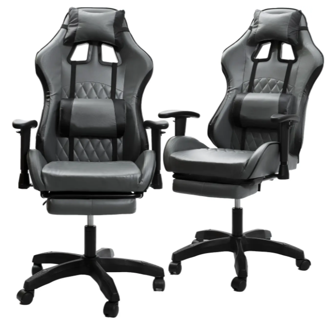 Крісло геймерське Raptor gray з підставкою для ніг/ергономічною спинкою - фото 9 Крісло геймерське Raptor gray з підставкою для ніг/ергономічною спинкою - фото 9