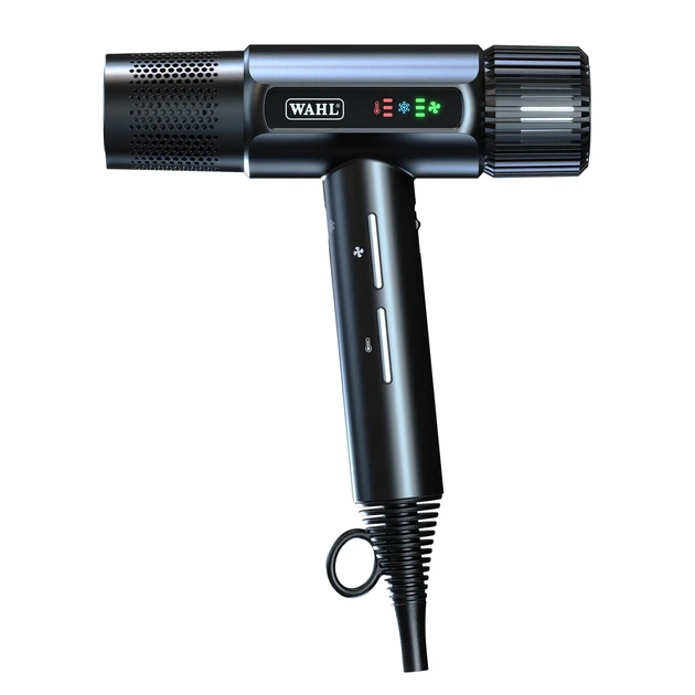 Фен WAHL T-Dryer Vanquish 1600 Вт с ионизацией и LED-индикатором Черный (PH00186)