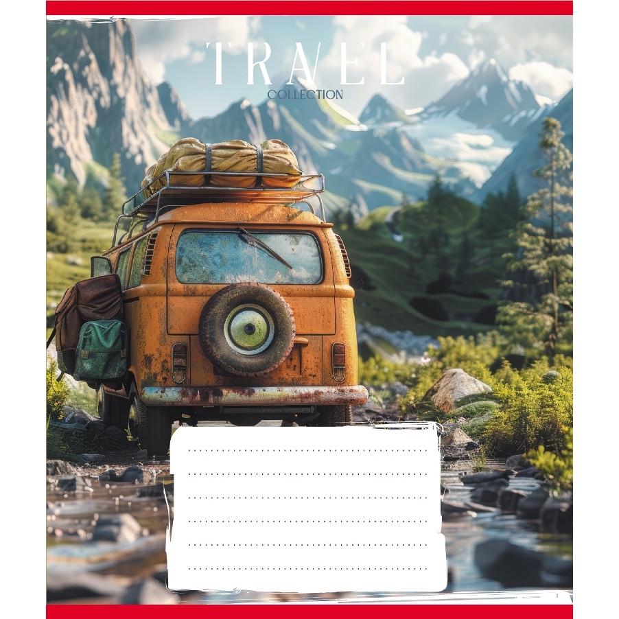 Тетрадь общая Школьник Путешествие на авто в клетку 36 листов (036-570083K-3)