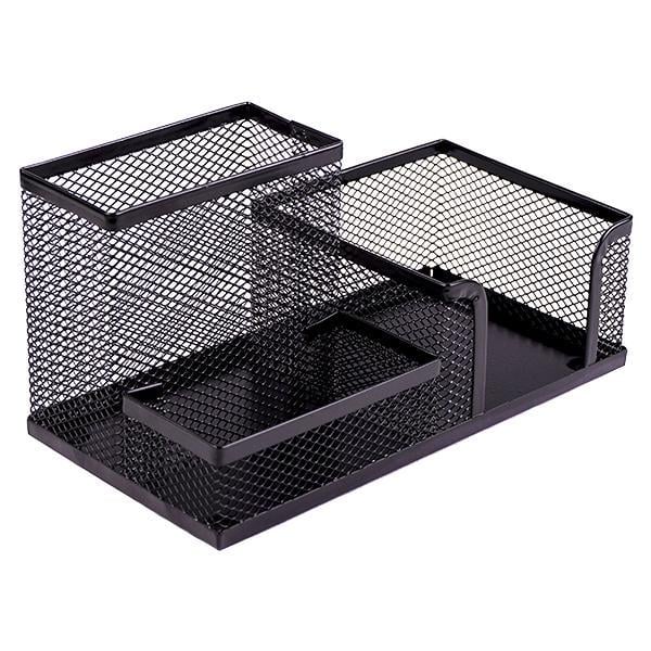 Органайзер настольный металлический 3 отделения Черный (26070717)