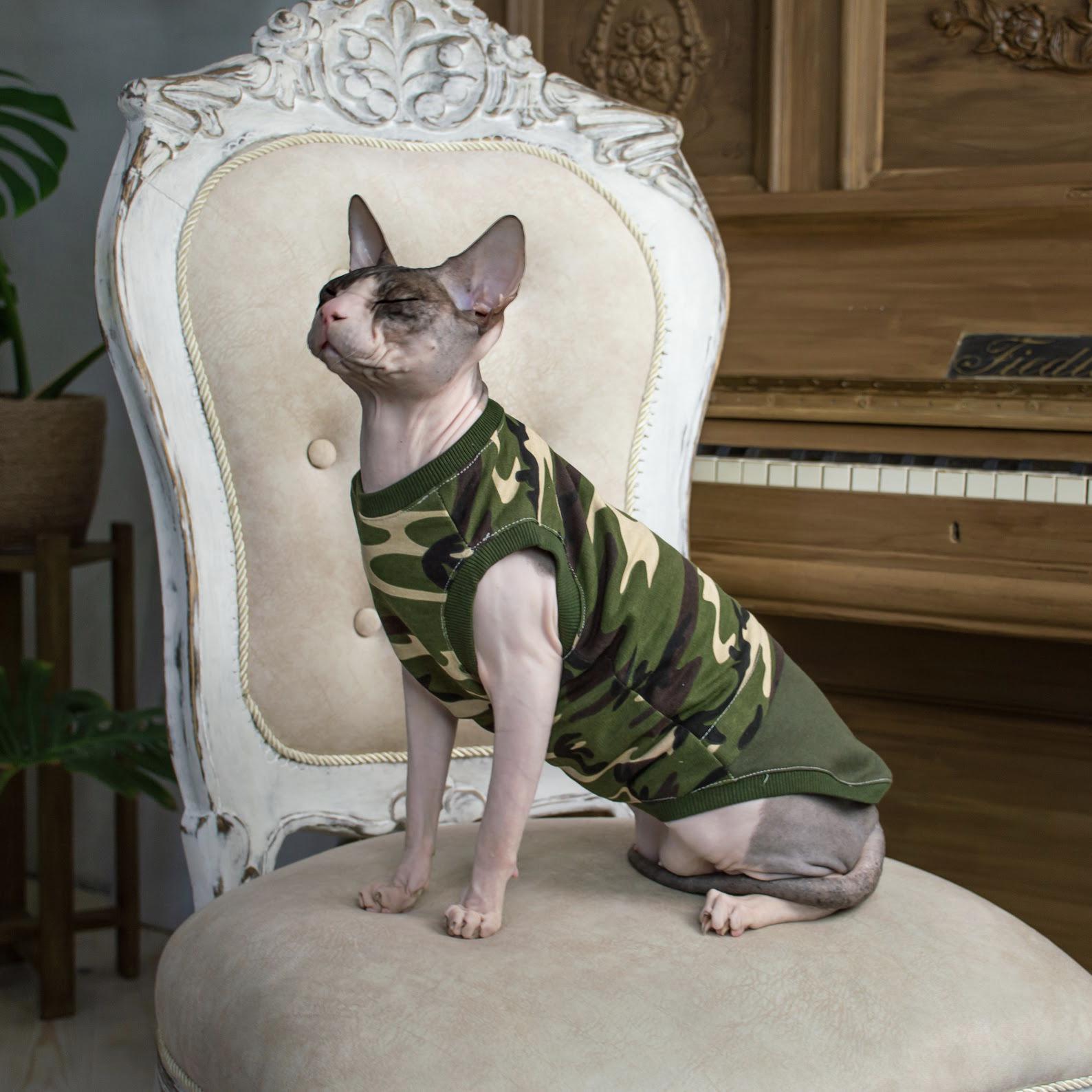 Майка для котів Style Pets Military SP XL Мультикам (387XL)