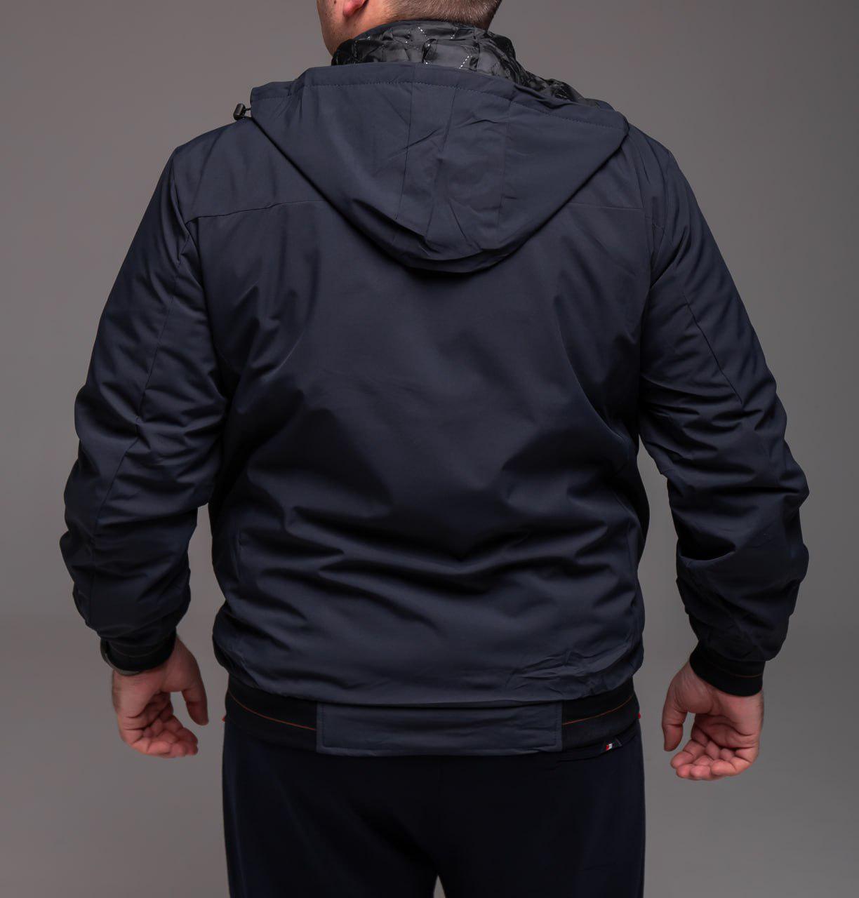 Ветровка мужская демисезонная батал р. 64 Синій (2428/1/3) - фото 8