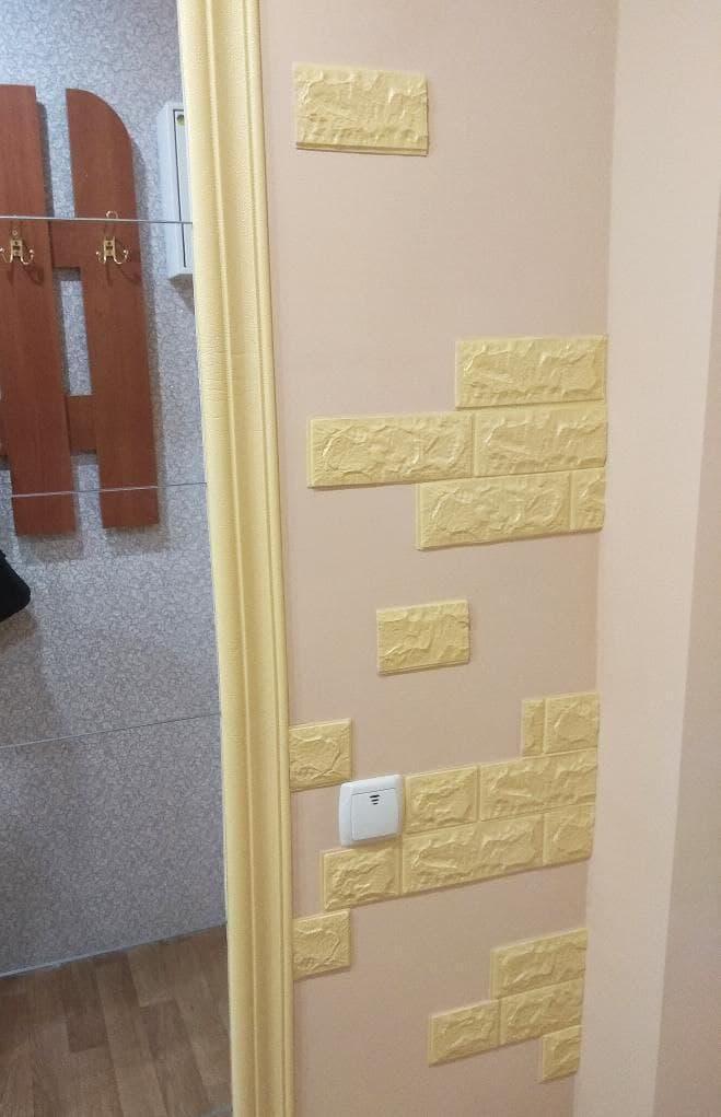 3D-панель самоклеющаяся Sticker Wall Бежевый кирпич 700х770х7 мм (Панель-9-7мм) - фото 3