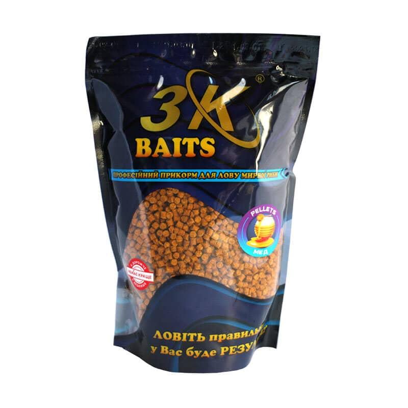 Пеллетс 3KBaits 4 мм 800 г Мёд (3KB1143)