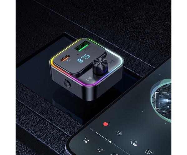 Зарядний пристрій автомобільний Hoco E81 QC3.0 PD30W з FM модулятором Black - фото 7