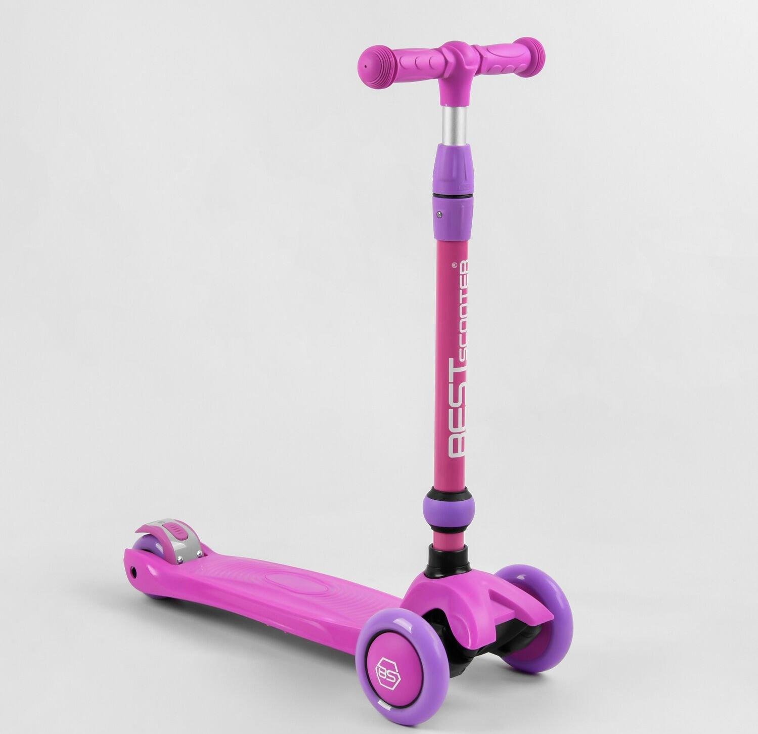 Самокат-велобіг триколісний Best Scooter 3в1 Фіолетовий (26566) - фото 2