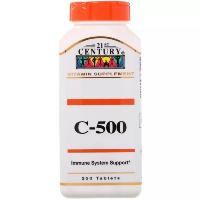 Вітамін C 21st Century C-500 500 мг 250 таблеток (CEN22338)