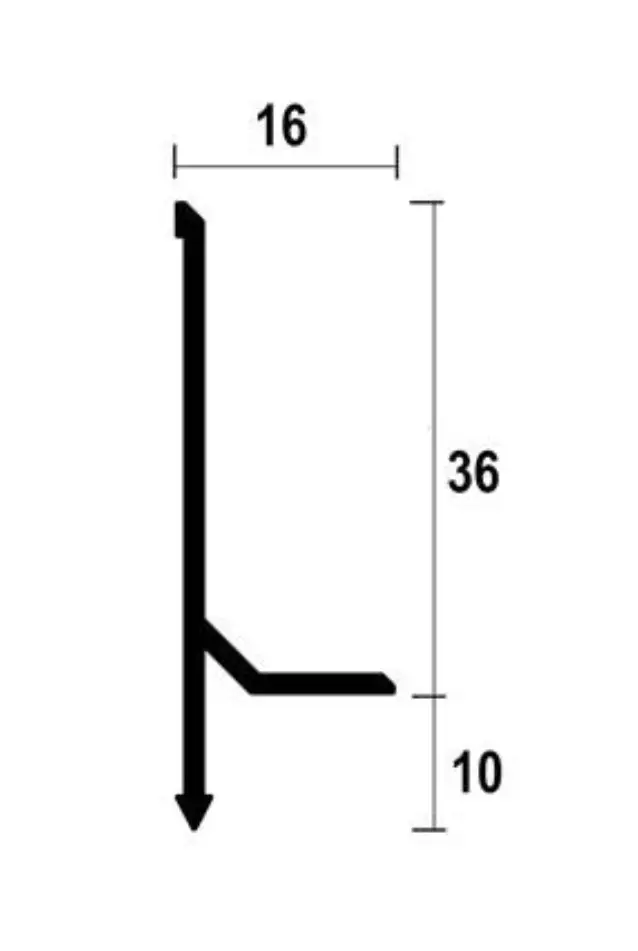 Плинтус алюминиевый накладной Strila SVP-36S 36x16x2600 мм Серебро (25552197) - фото 2 Плинтус алюминиевый накладной Strila SVP-36S 36x16x2600 мм Серебро (25552197) - фото 2
