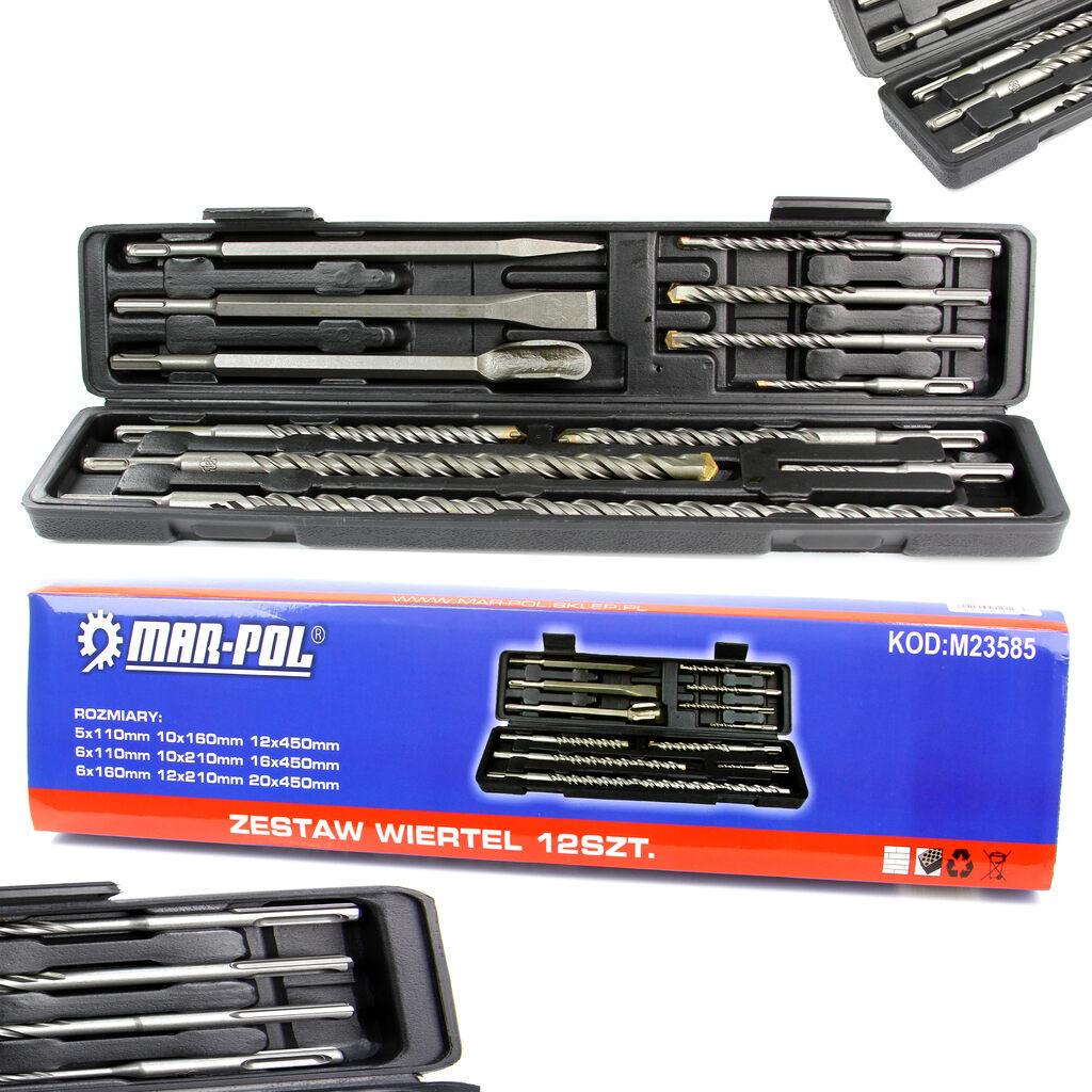 Комплект свердел і зубил MAR-POL M23585 S4 чьотиригранний 12 од. - фото 9 Комплект свердел і зубил MAR-POL M23585 S4 чьотиригранний 12 од. - фото 9