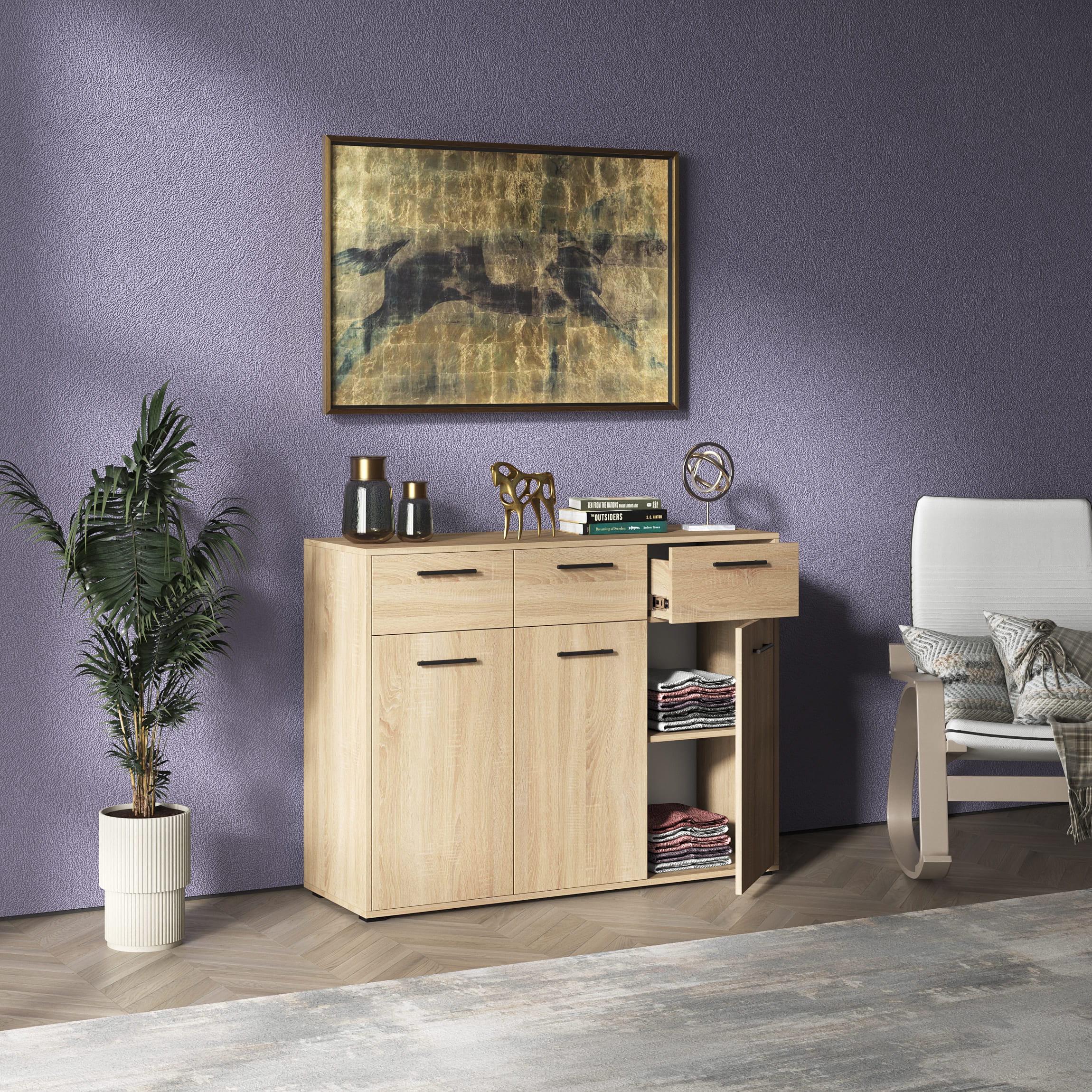 Комод №7 з ящиками та дверцятами Дуб Сонома (380272) - фото 1 Комод №7 з ящиками та дверцятами Дуб Сонома (380272) - фото 1