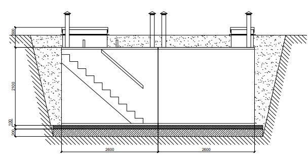 Укриття модульне підземне Shelter Paneltim для приватного використання двокімнатне з додатковим аварійним виходом 2000x5200x2100 мм - фото 4