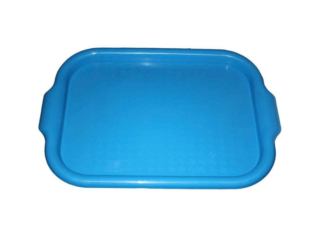 Поднос Магия Пласт пластиковый прямоугольный 445х325х20 мм Голубой (21641156)