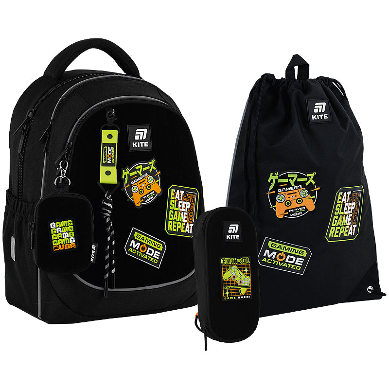 Школьный набор KITE Education Gaming Mode SET_K25-700M-5 рюкзак/пенал/сумка (4063276206954)