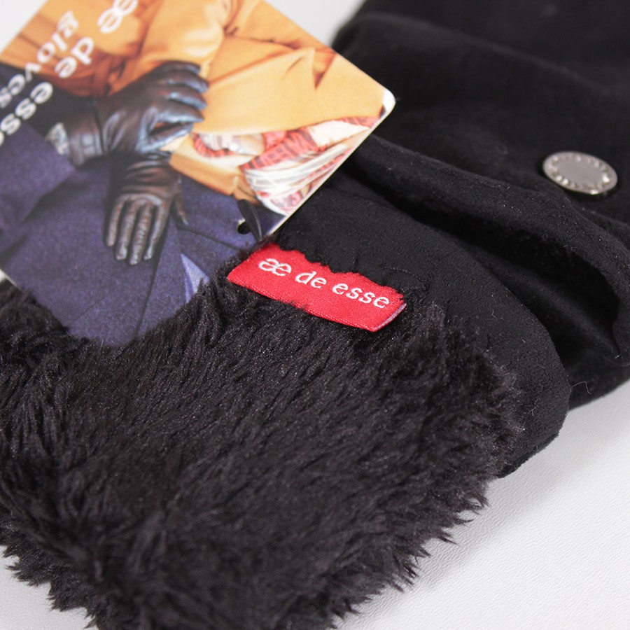 Рукавички жіночі зі штучної замші D1682-1T демісезонні 7"-7,5" Чорний (2817015137) - фото 6 Рукавички жіночі зі штучної замші D1682-1T демісезонні 7"-7,5" Чорний (2817015137) - фото 6