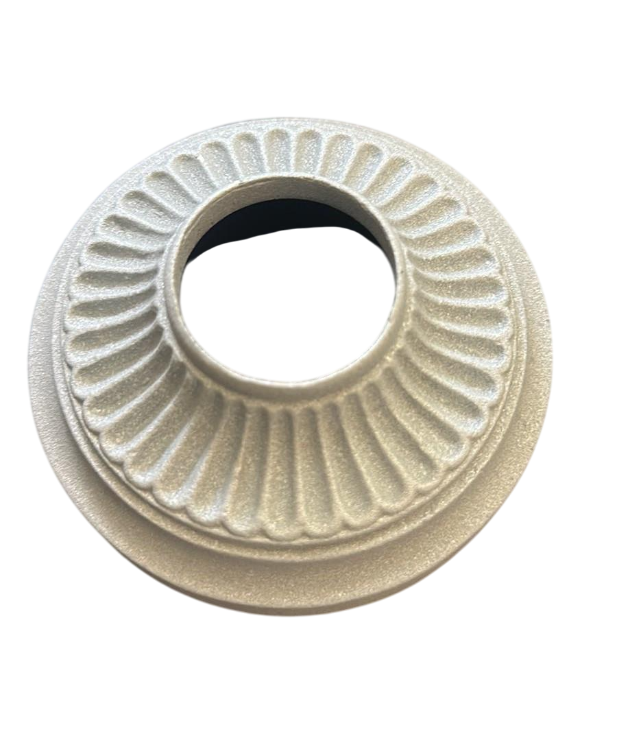 Ковпак-накладка декоративна чавунна оцинкована для маскування місця кріплення до монтажної поверхні 40 мм (FOC124Z)