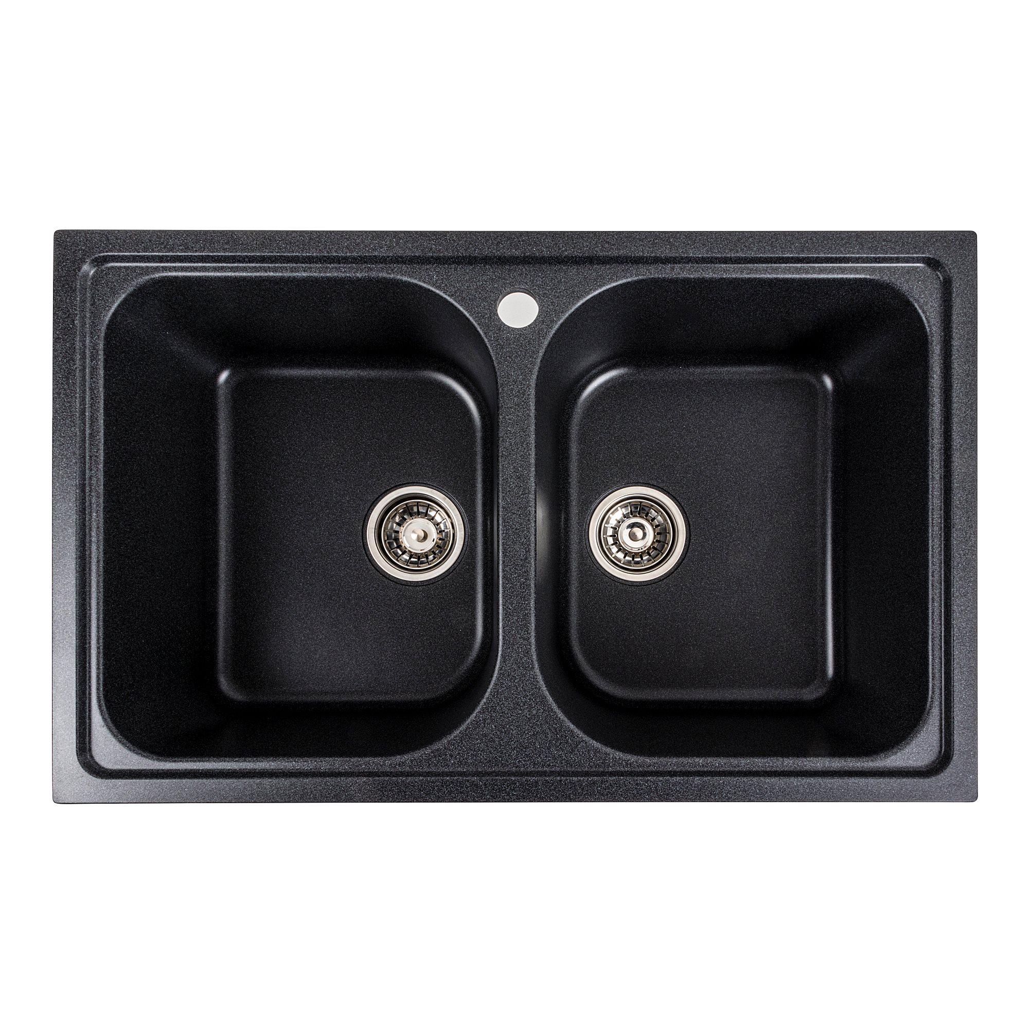 Мойка для кухни гранитная Platinum 7950 Equatoria матовая Карбон