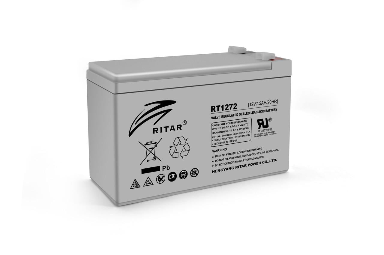 Батарея акумуляторна AGM RITAR RT1272 Gray Case 12V 7.2Ah