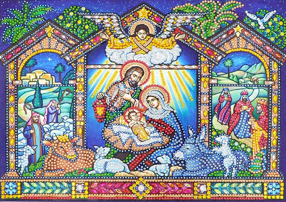 Алмазная мозаика Икона Рождество Христово 30x40 см (22819)