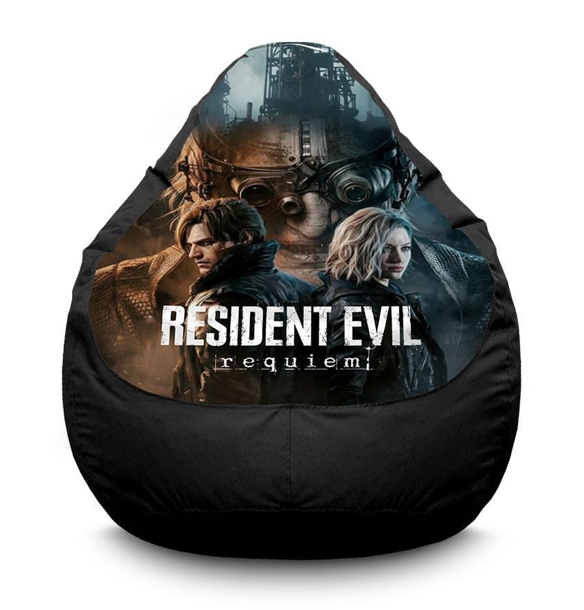 Крісло-мішок iPuff Оселя Зла Реквієм оксфорд XXL 90х125 см Чорний (11389-1)