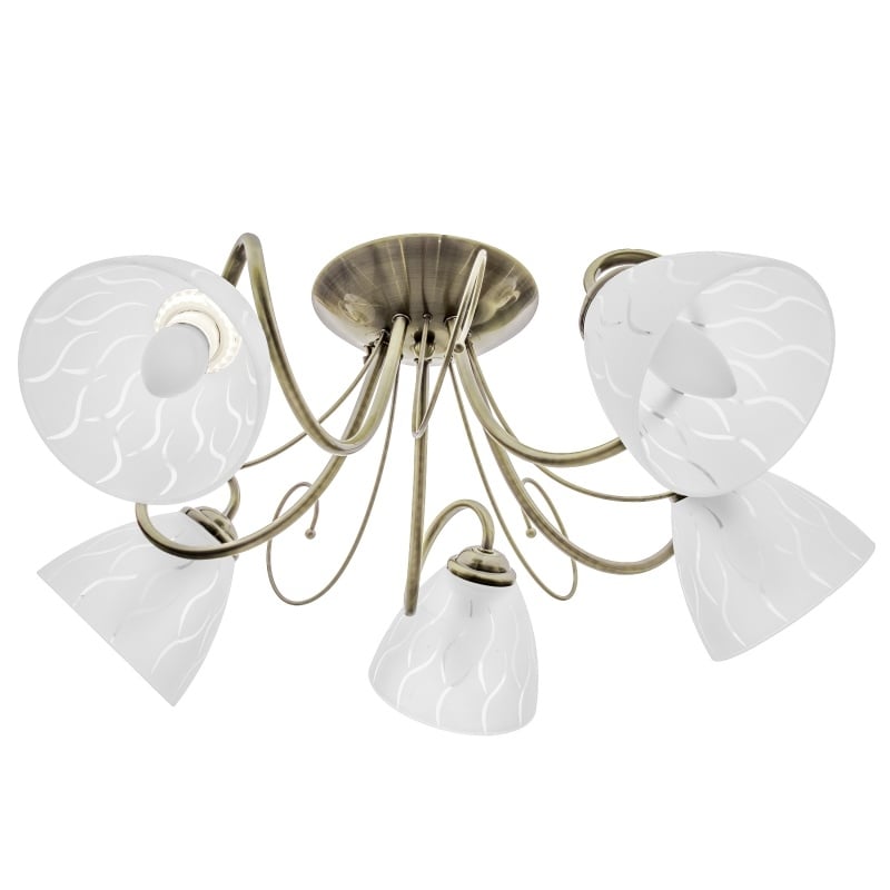 Люстра Brille LK-595S/5 E27 AB (23-215)