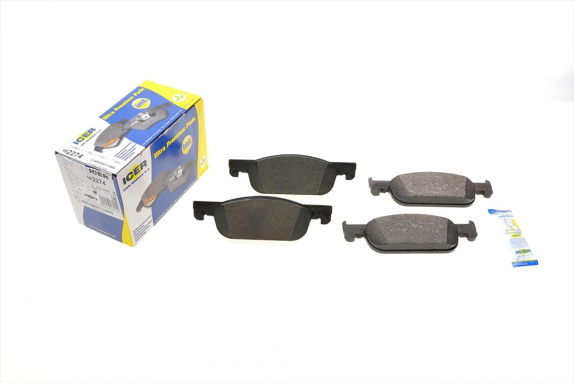 Колодки тормозные передние ICER для Renault Logan II/Clio IV/Sandero II 11-/Lada Xray (16- (182274)