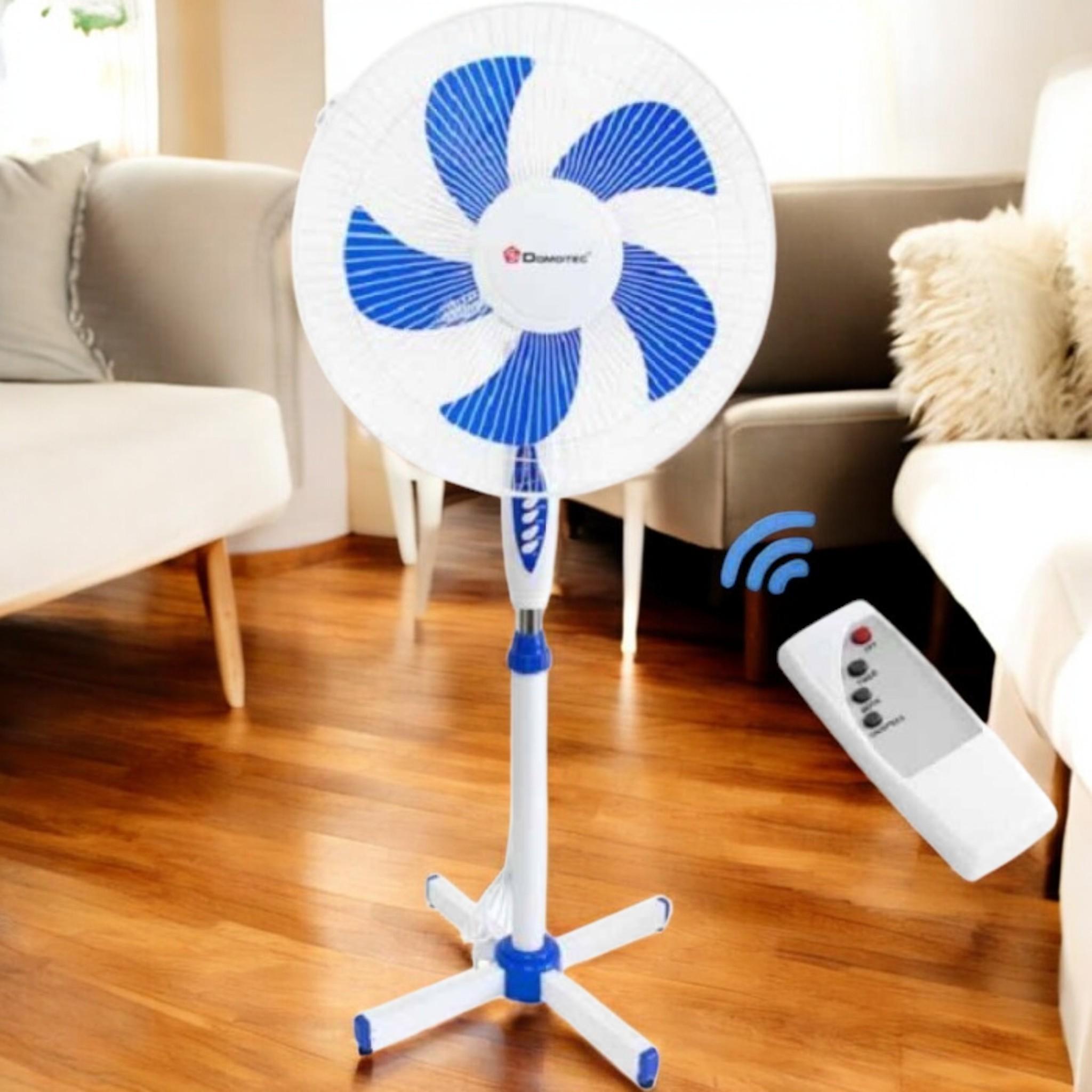 Вентилятор для підлоги Domotec MS-1621 40 Вт 3 швидкості з пультом White/Blue (MS-1621) - фото 5