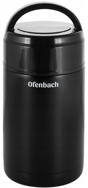 Термос пищевой Ofenbach из нержавеющей стали 1000 мл Черный (NB-101303) Термос пищевой Ofenbach из нержавеющей стали 1000 мл Черный (NB-101303)
