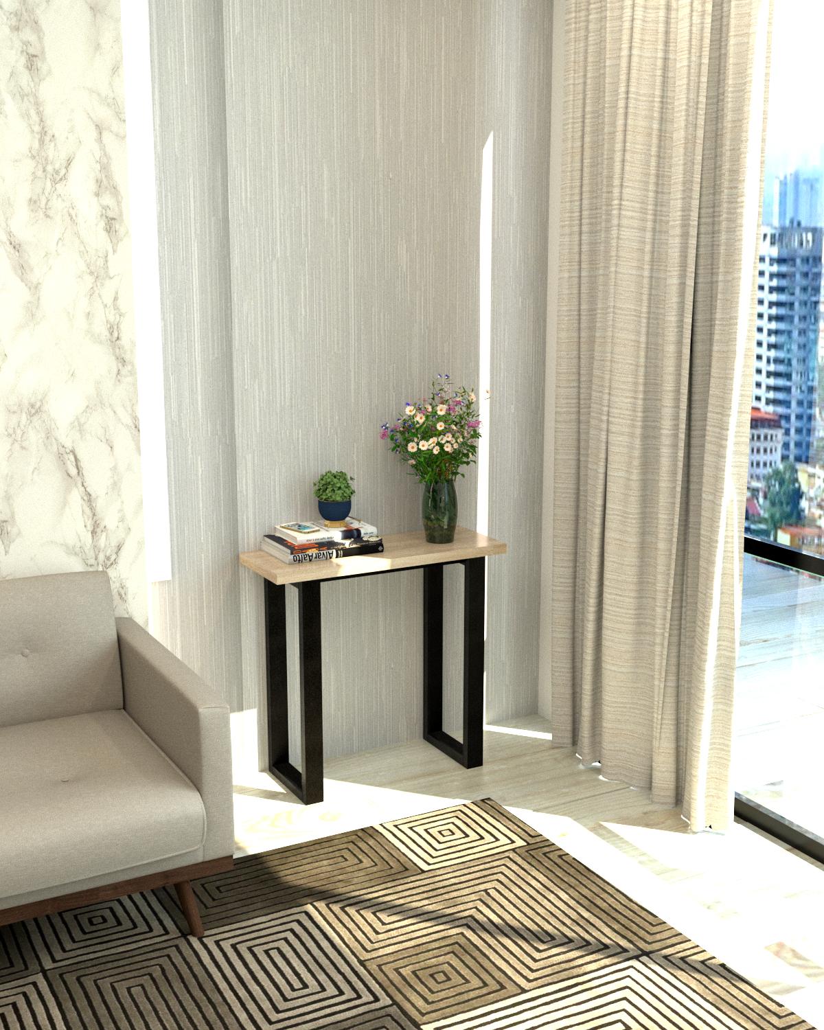 Столик консольний EcoLoft Фелія DSP-1352-6 в стилі лофт Дуб Сонома (31727762)