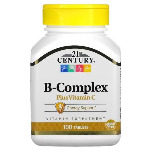 Комплекс витаминов группы B 21st Century B-Complex Plus Vitamin C 100 табл. (CEN-22668)