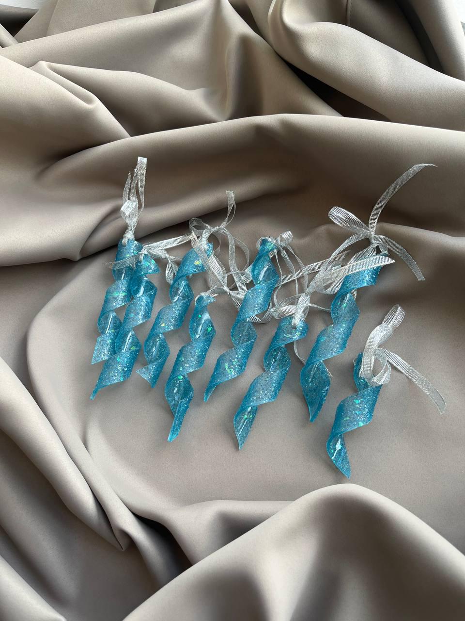 Набор игрушек на елку Сосулька 8 шт. Синий (20800193) - фото 8 Набор игрушек на елку Сосулька 8 шт. Синий (20800193) - фото 8