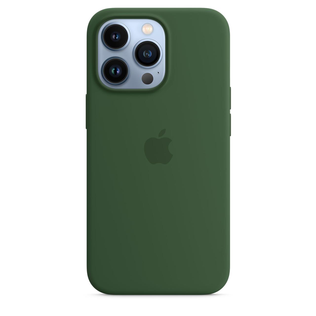 Cиликоновый чехол накладка Silicone Case for iPhone 13 Pro Max, Clover (HC)(A) - фото 2