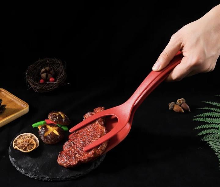 Лопатка кухонная щипцы 2в1 Серый (23705420) - фото 8 Лопатка кухонная щипцы 2в1 Серый (23705420) - фото 8