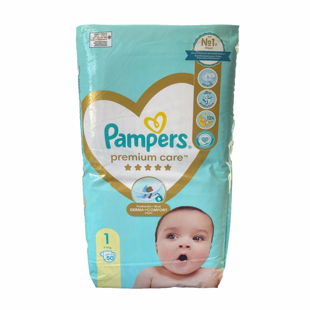 Підгузники Pampers Premium Care 1 2-5 кг 50 шт.