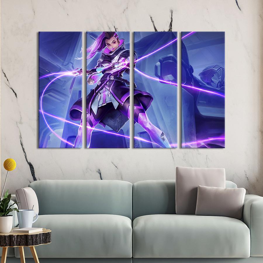 Картина на холсте Героиня игры Overwatch Сомбра 149x93 см (1427-41)