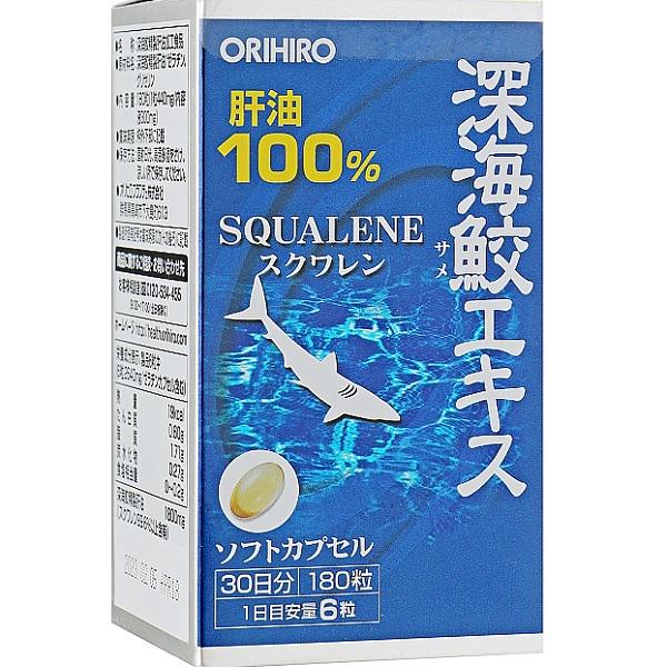 Масло из печени акулы Orihiro Squalene 300 мг 180 Caps