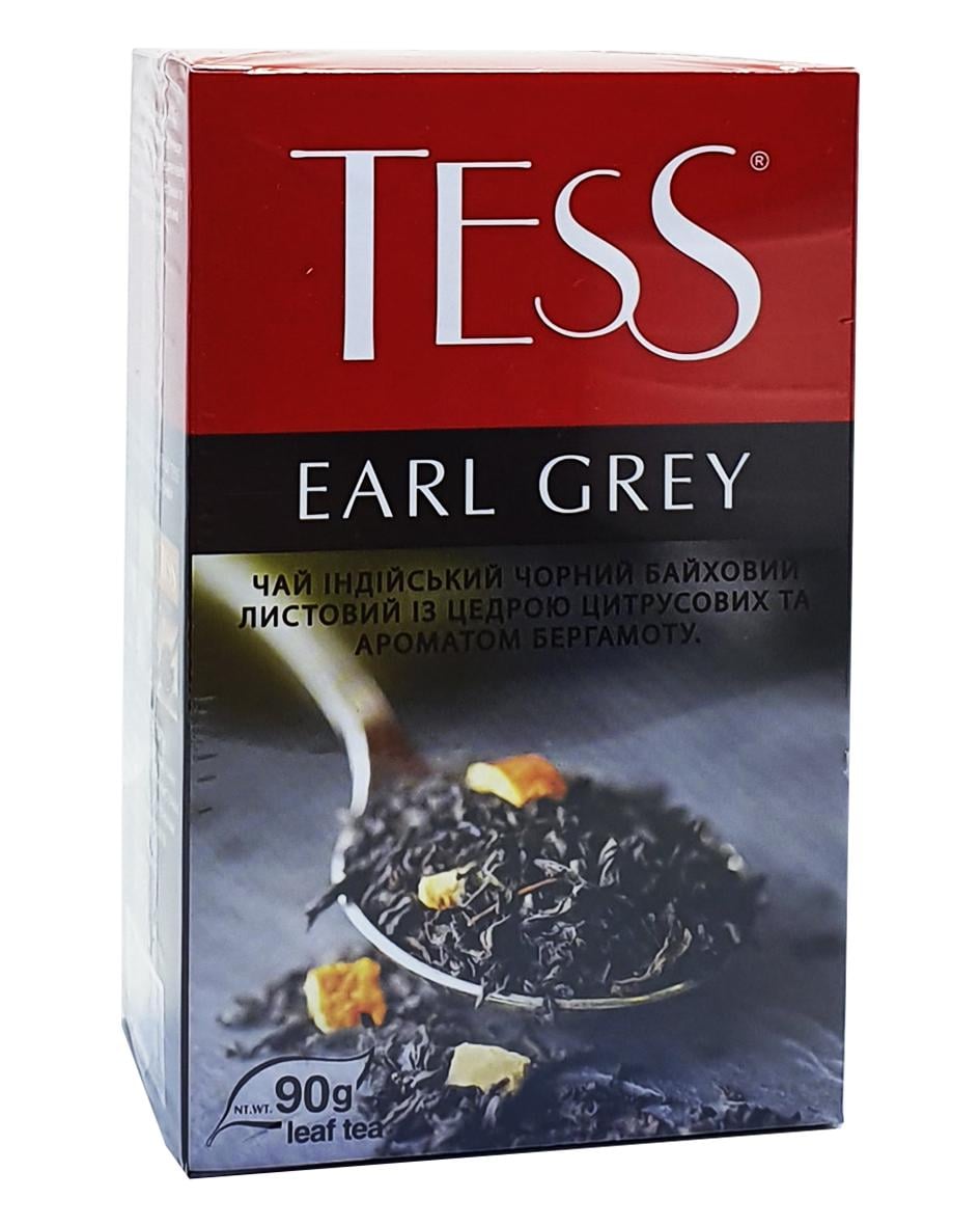 Чай чорний Tess Earl Grey з цедрою цитрусових і ароматом бергамоту 90 г (52510)