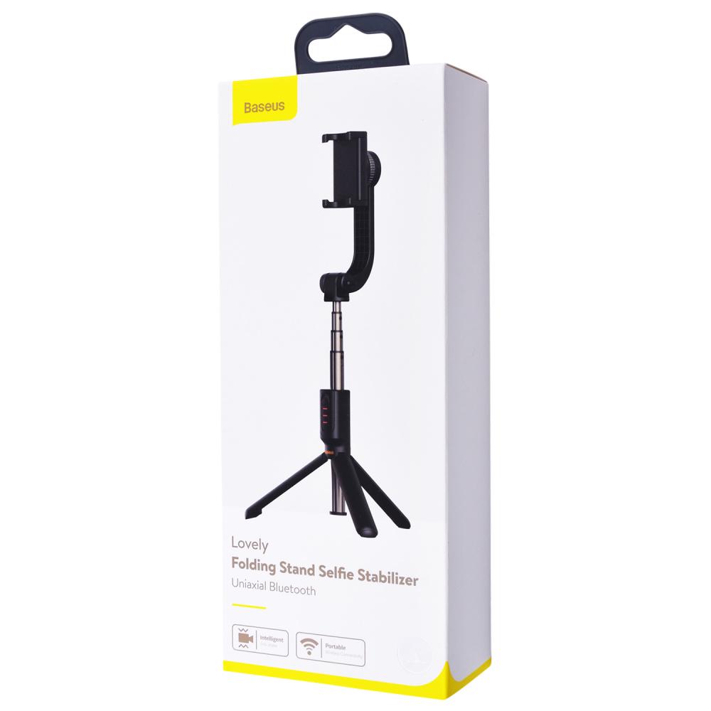 Селфі-монопод Baseus Lovely Uniaxial Folding Stand Selfie Stabilizer Bluetooth Black - фото 2