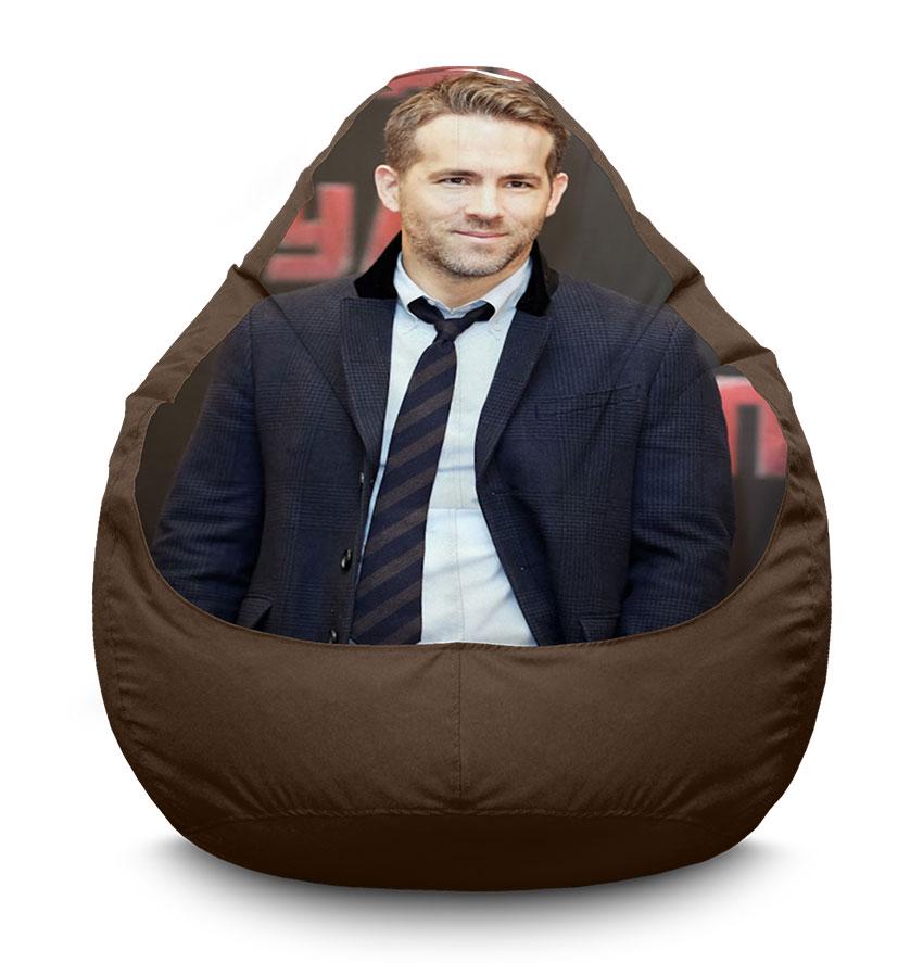 Кресло-мешок iPuff Ryan Reynolds American actor оксфорд XXL 90х125 см Коричневый (113947-1)