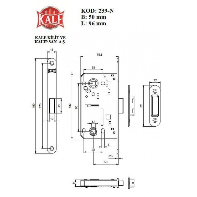 Замок 239N WC магнитный межкомнатный с ответной планкой латунь (1-30201) - фото 2 Замок 239N WC магнитный межкомнатный с ответной планкой латунь (1-30201) - фото 2