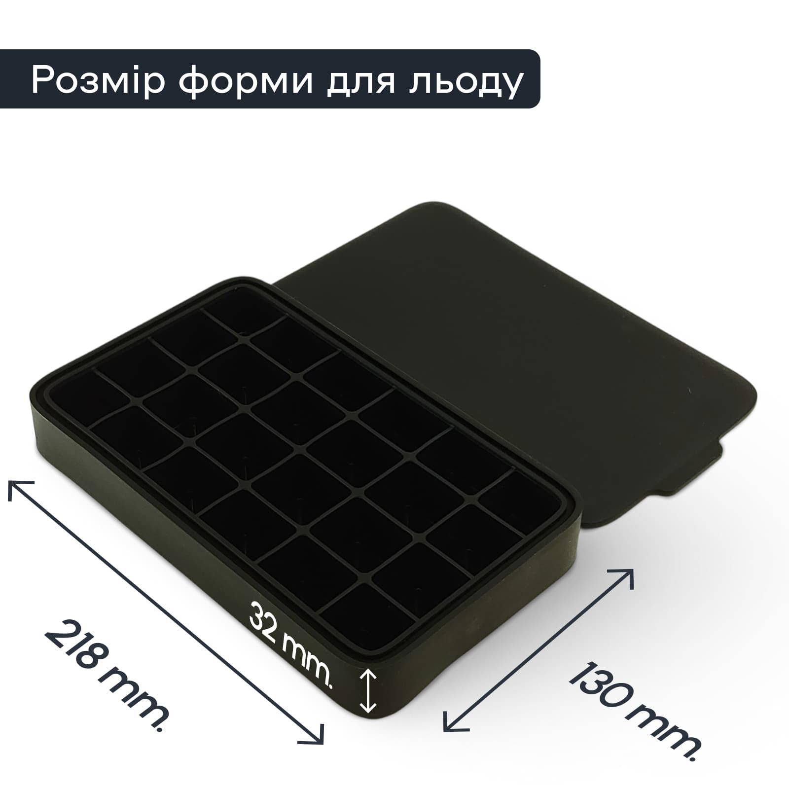 Форма для льда с крышкой Olin&Olin 24 кубика Черный (6732-M-24-Black) - фото 3 Форма для льда с крышкой Olin&Olin 24 кубика Черный (6732-M-24-Black) - фото 3