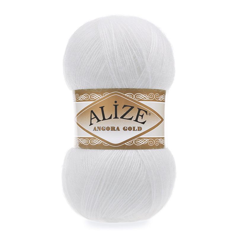 Пряжа Alize Angora Gold 55 Білий