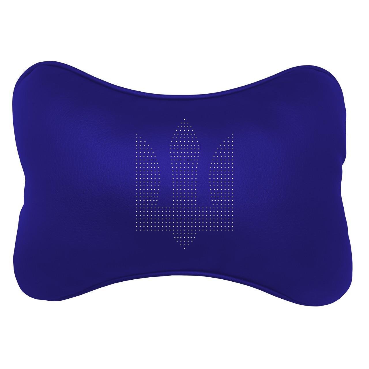 Подушка автомобильная Avtolife Трезубец для шеи из экокожи Синий (AVT- LDBLU-35) - фото 1 Подушка автомобильная Avtolife Трезубец для шеи из экокожи Синий (AVT- LDBLU-35) - фото 1