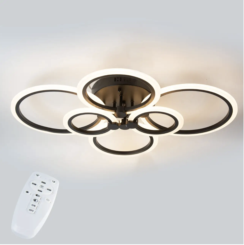 Люстра потолочная LED Sunlight 6326/2+2+2 Черный (2919703161)