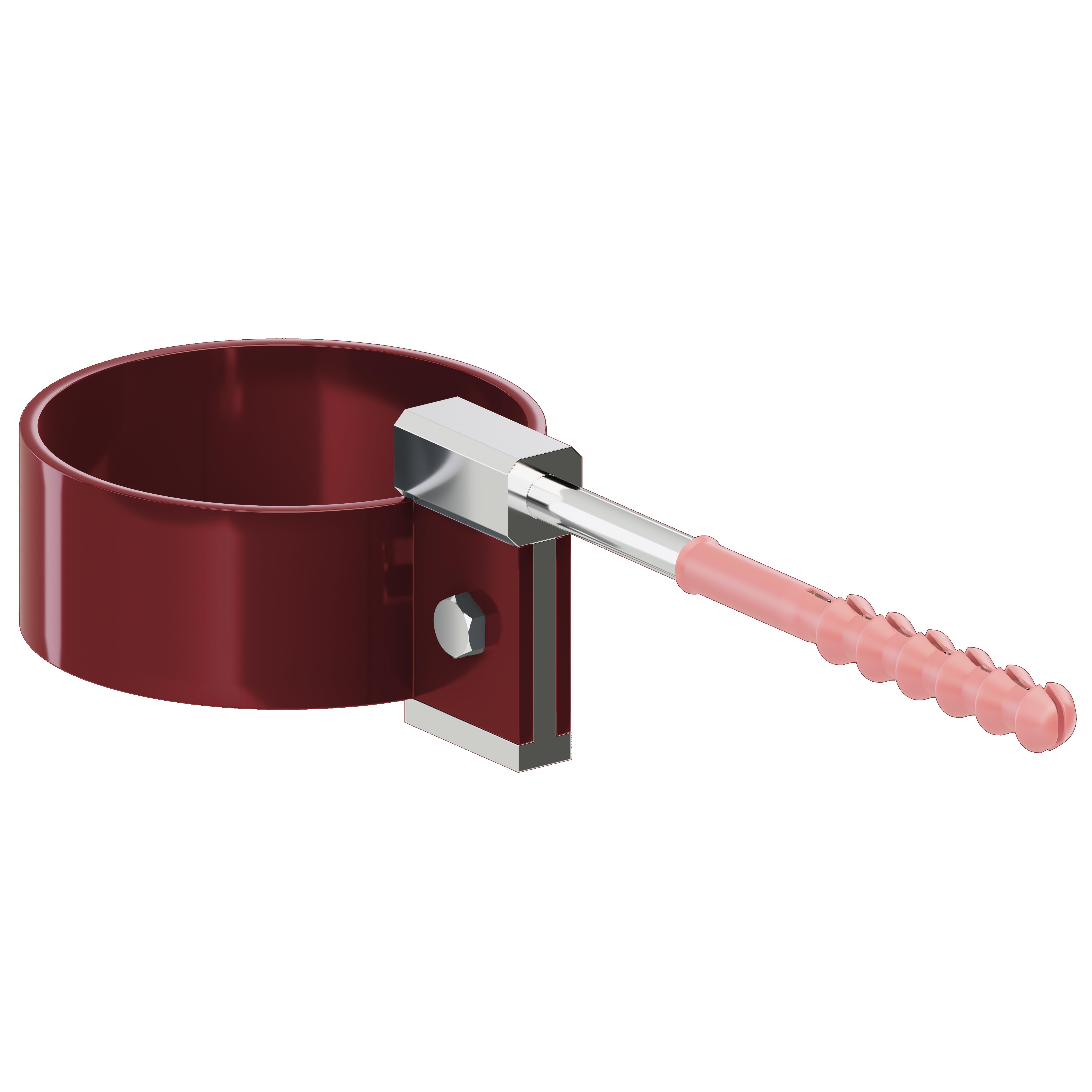 Хомут труби KROP 63 мм Червоний (2304) - фото 2