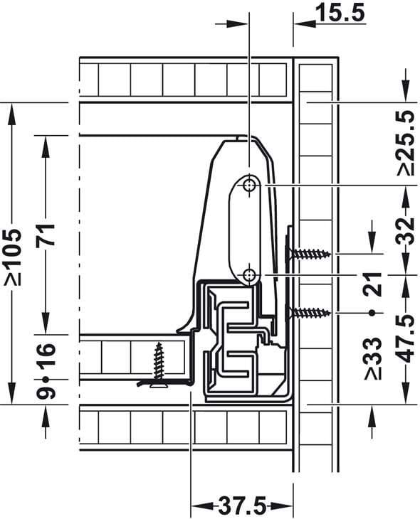 Комплект NM Matrix Box S35 S/C 84х550 мм Серый (FNT4608) - фото 4