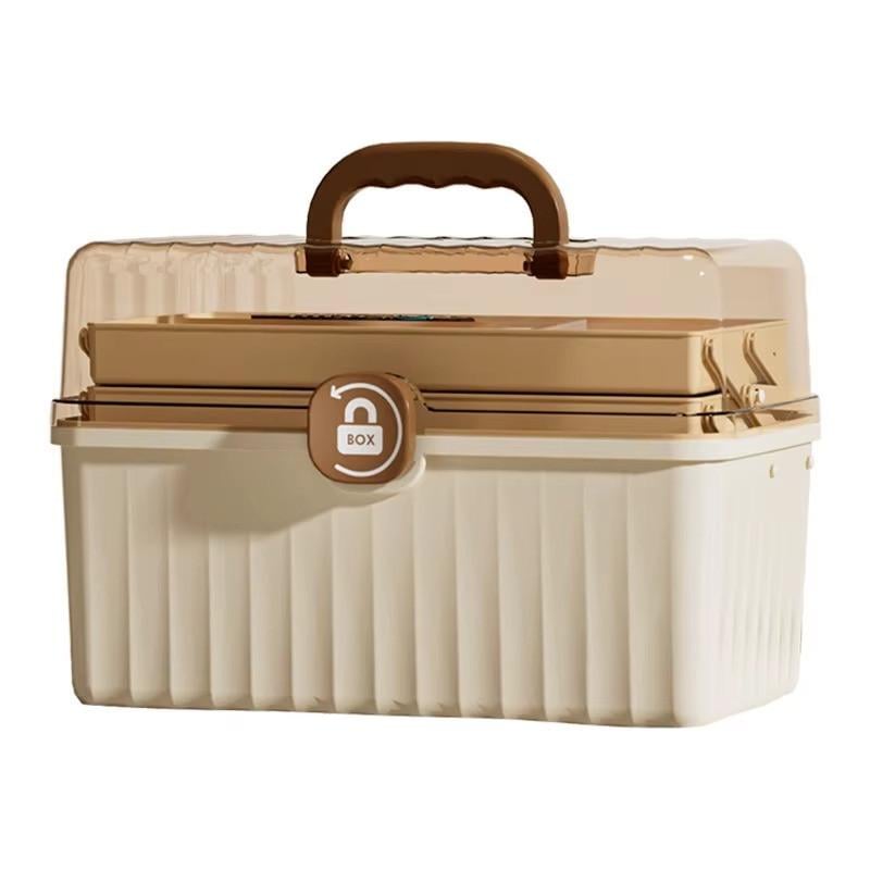 Аптечка органайзер Medic3 трехуровневый большой Бежевый (2387482544)