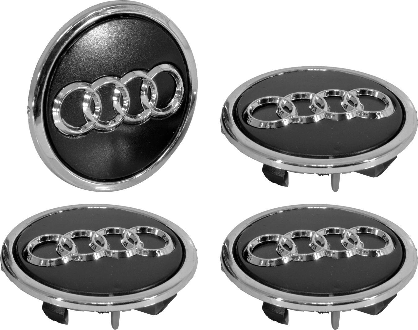 Колпачки для титановых дисков Audi КНР 69/57 мм Черный