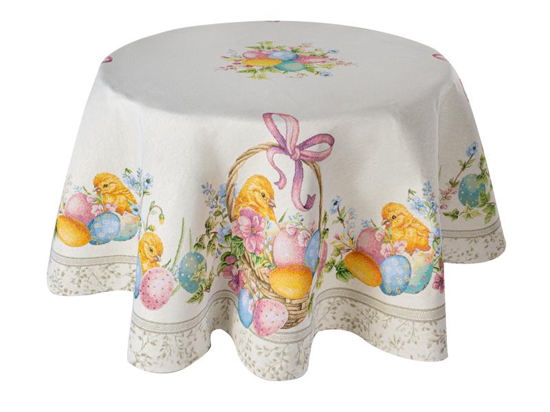 Скатерть гобелен Lefard Пасхальное чудо круглая 140 см (732-407)