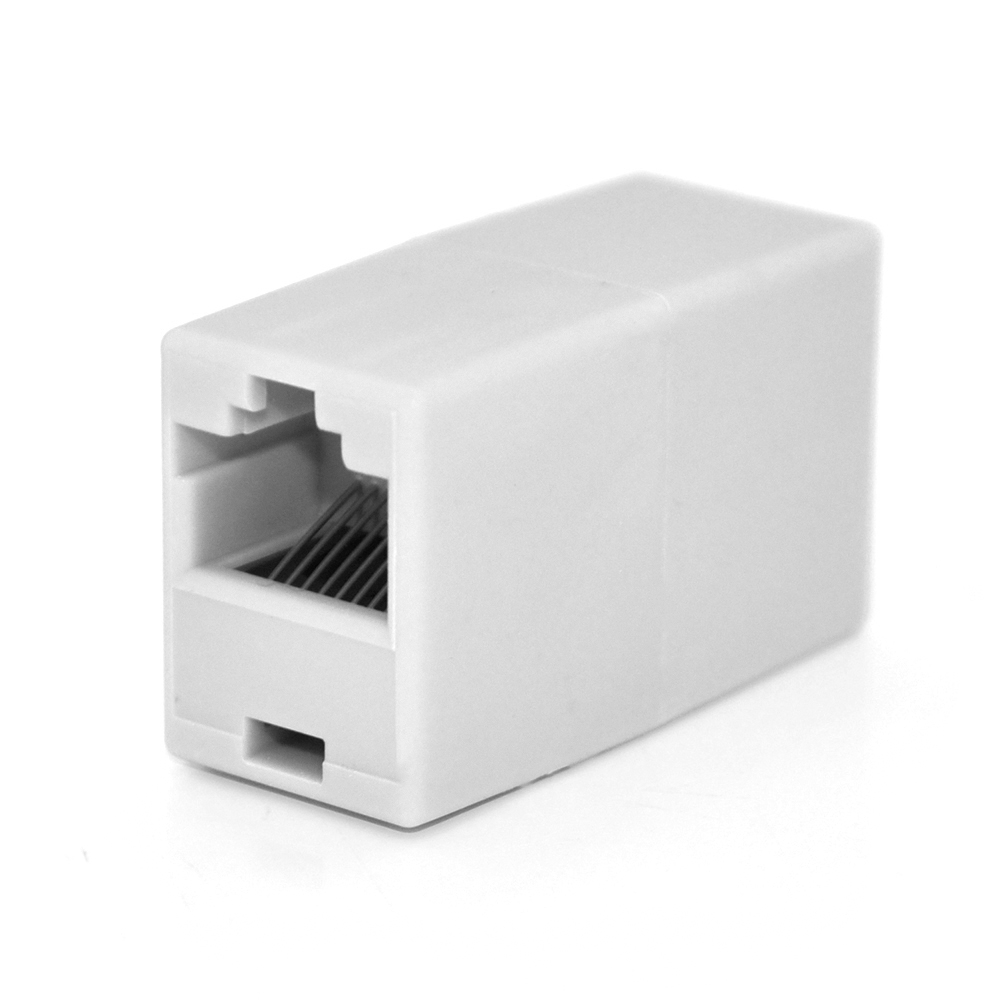 З'єднувач латуневий RJ45 8P8C мама/мама RJ45 Q100 Білий (YUT_V8256)
